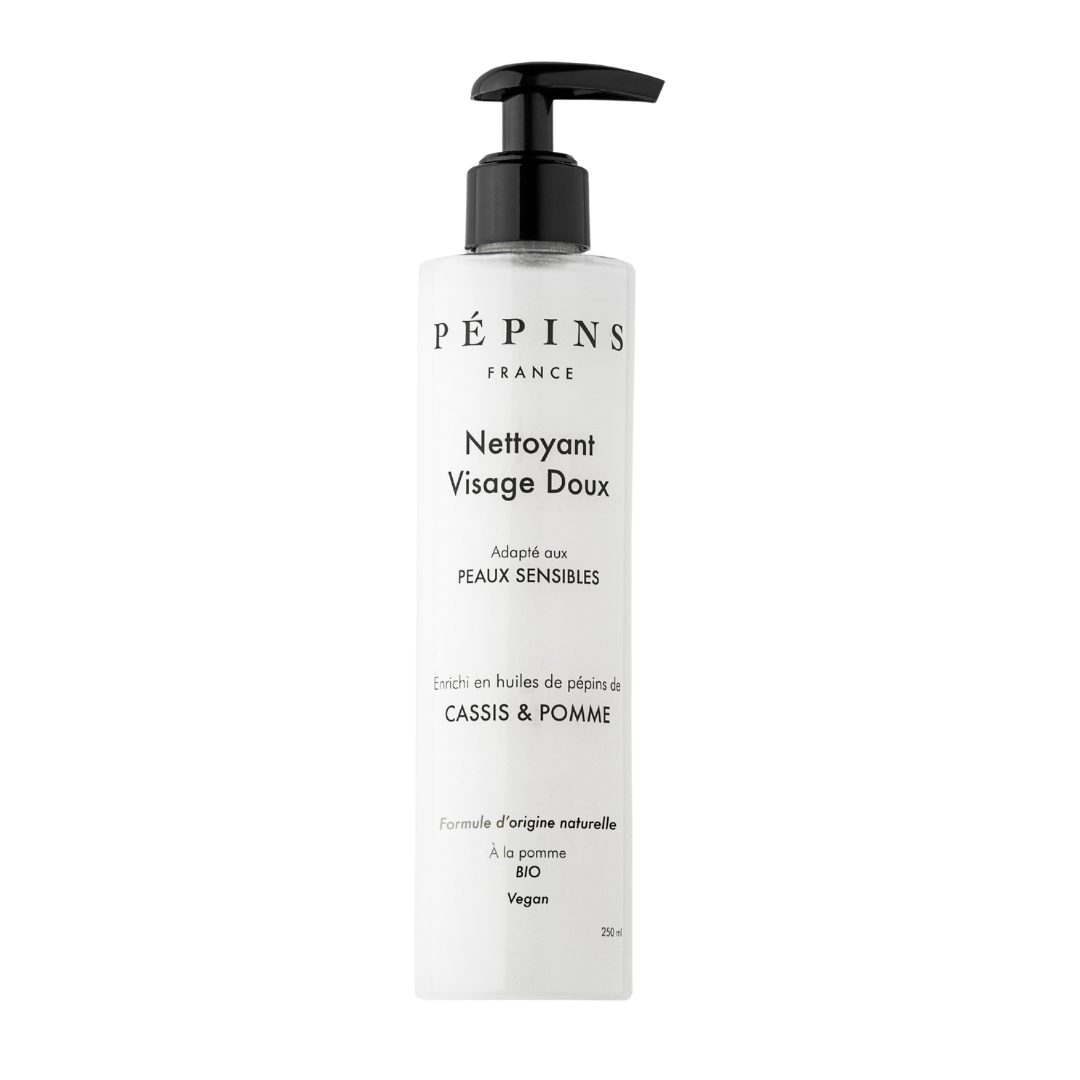 Gel Nettoyant Doux - 250 ml, nettoyant visage doux pour peaux sensibles, vegan et naturel.